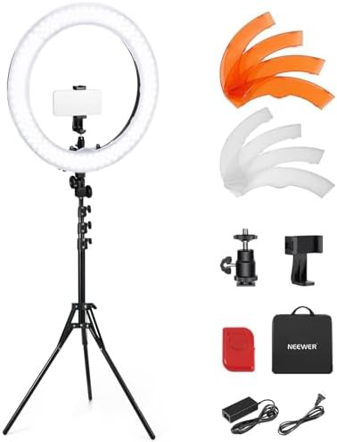 18 inch ring light with tripod stand