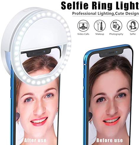 White rechargeable 36 LED phone light — photo 4