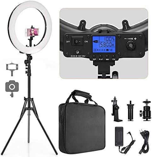 Large bi-color ring light with LCD display