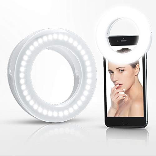 Rechargeable clip on phone selfie light