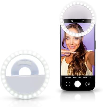 Clip on rechargeable phone ring light
