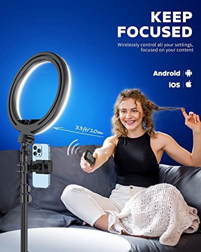Selfie ring light with sixty five inch tripod — photo 4