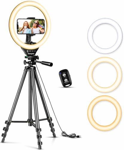 Video call ring light with tripod stand