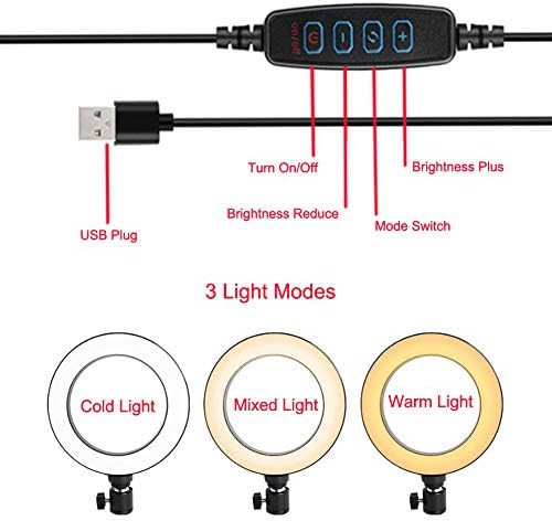 Small ring light with hot shoe adapter — photo 4