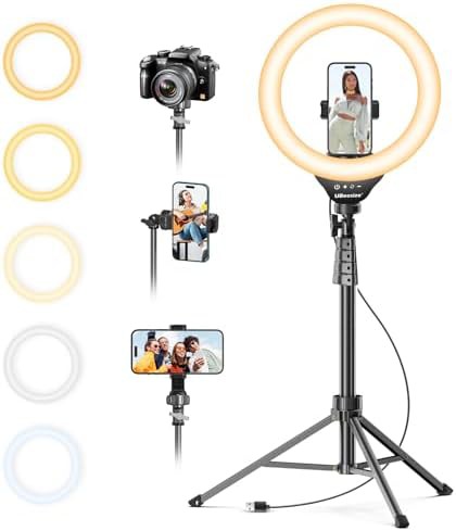 Twelve inch ring light with remote and tripod