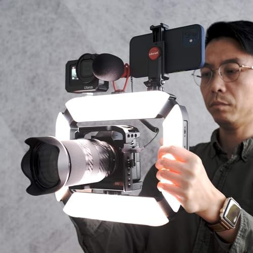 Handheld smartphone video rig with ring light — photo 5