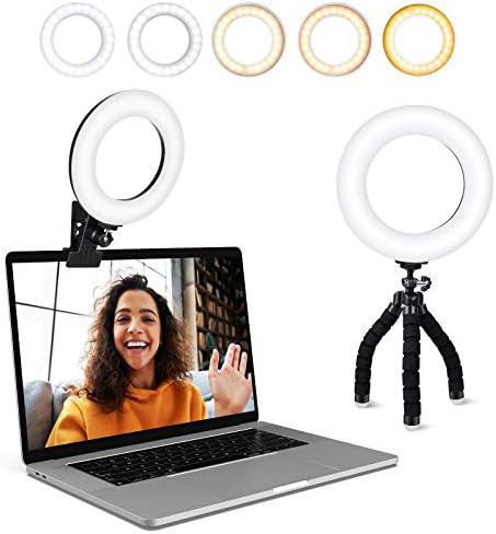 Video conference lighting kit with monitor clip