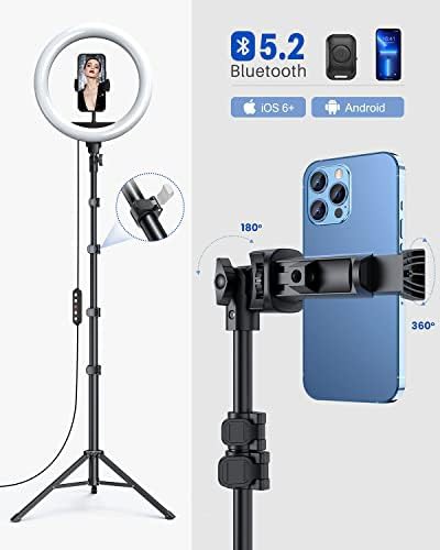 Twelve inch ring light with dual phone holders — photo 4