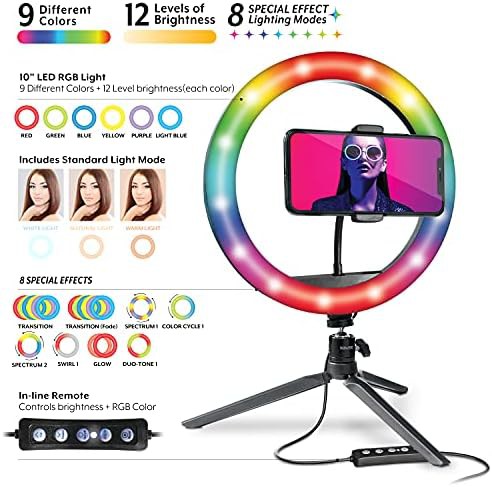Desktop RGB selfie ring light kit — photo 3