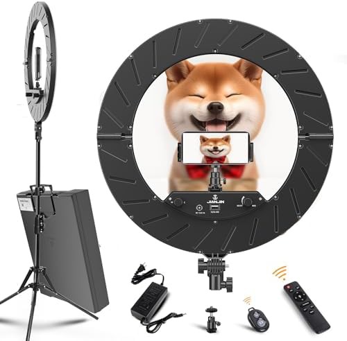 Black 18 in ring light with remote