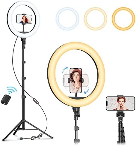 Twelve inch dimmable RGB light and selfie stick