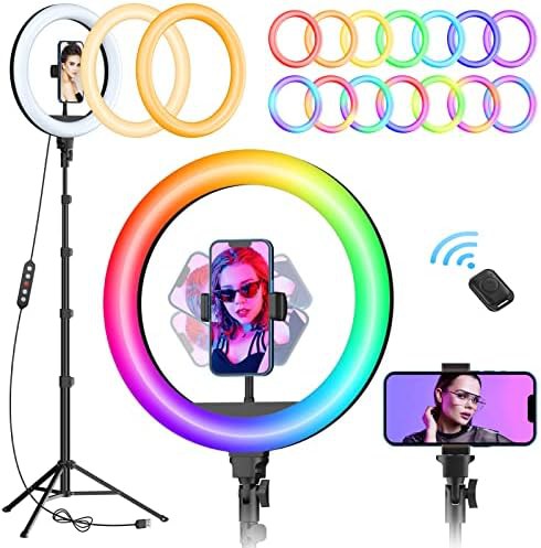 Twelve inch RGB ring light kit