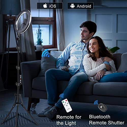 13 in dimmable selfie ring light with tripod — photo 4