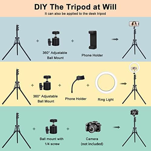 13 in dimmable selfie ring light with tripod — photo 5