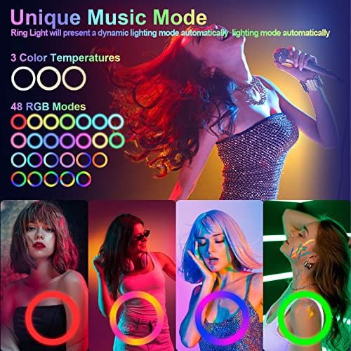 Ten inch RGB ring light with adjustable stand — photo 3