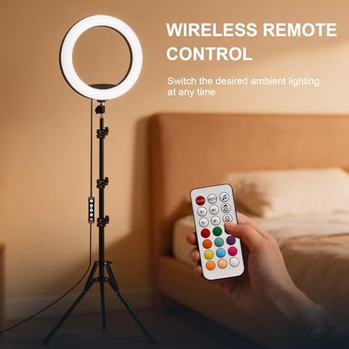 Ten inch RGB ring light with adjustable stand — photo 5