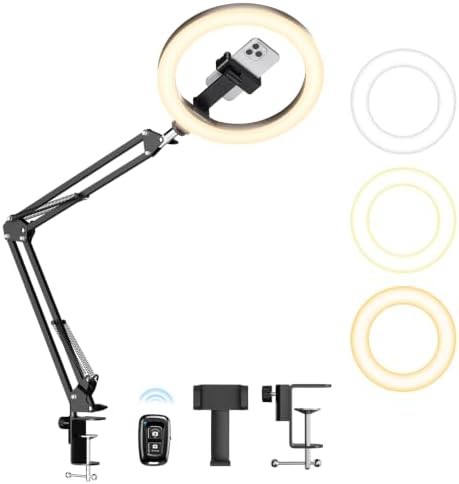 Tripod overhead selfie light with high CRI