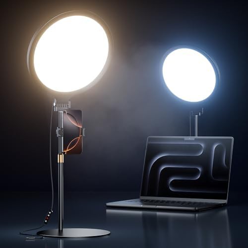 Full screen ring light for laptop and desk