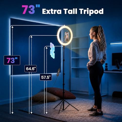 Twelve inch RGB ring light with tripod — photo 3