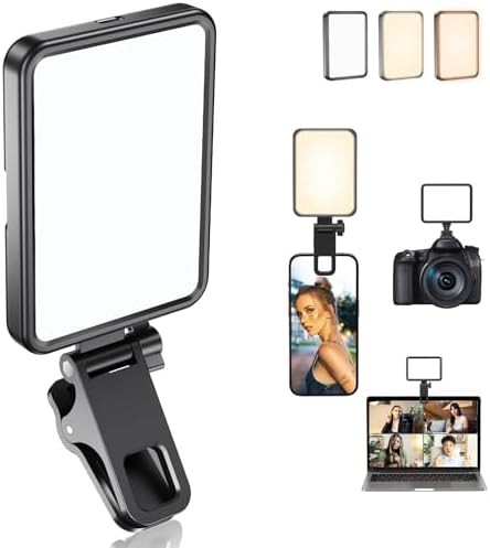 Black rechargeable soft selfie light