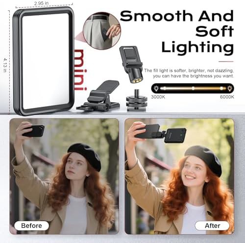Black rechargeable soft selfie light — photo 5