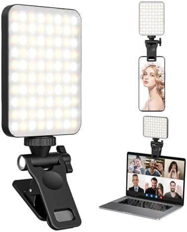 Black rechargeable laptop clip light
