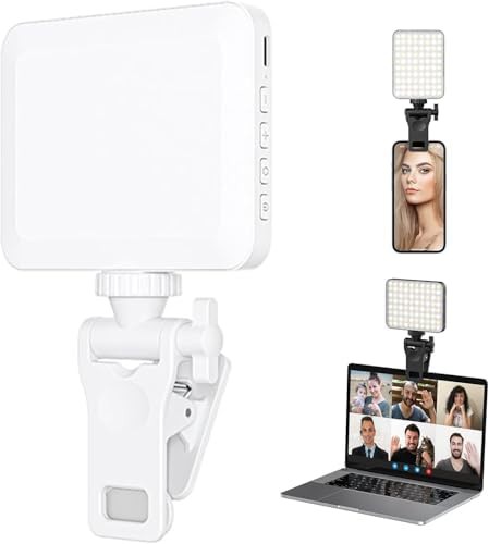 White rechargeable tablet clip light