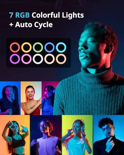Twelve inch RGB ring light with tripod stand — photo 3
