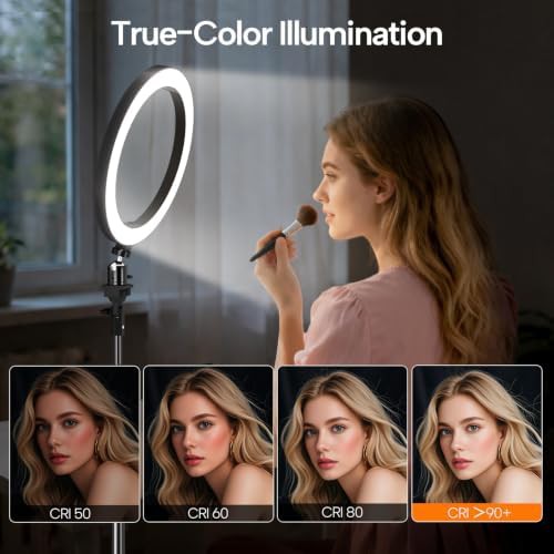 Dimmable ten inch ring light with tripod — photo 4
