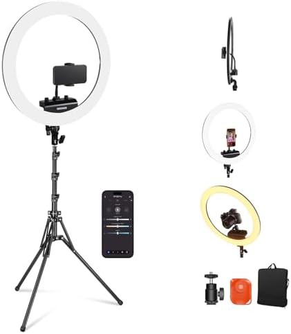 Professional 18 in ring light with tripod