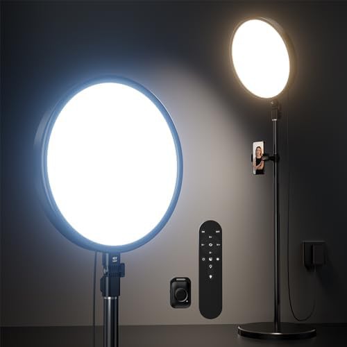 Large full screen studio light with tall stand