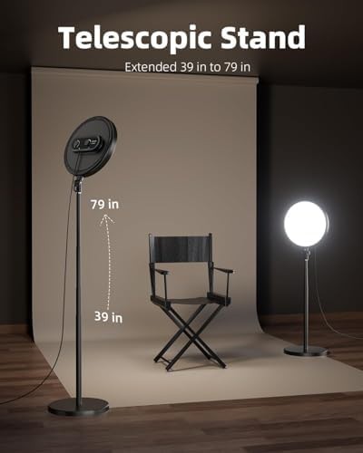 Large full screen studio light with tall stand — photo 3