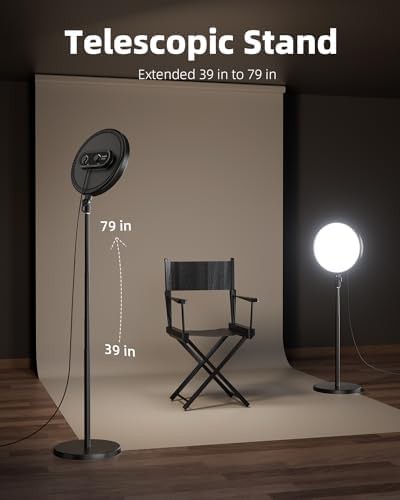 Large full screen ring light with stand — photo 3