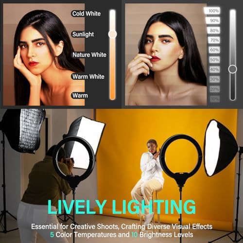Fourteen inch foldable ring light with tripod — photo 3