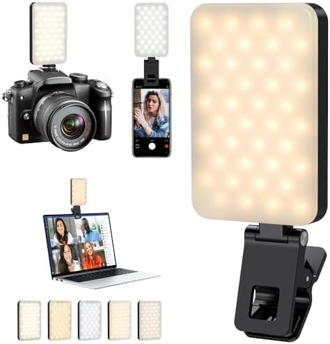Clip on rechargeable selfie ring light