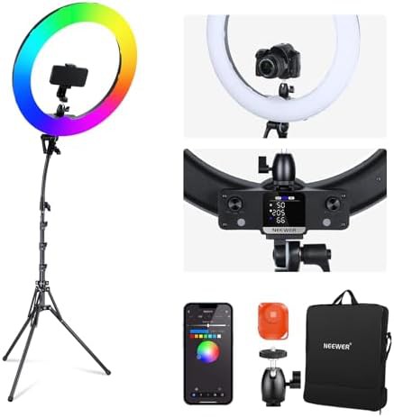 18 inch rgb18 ii ring light with tripod