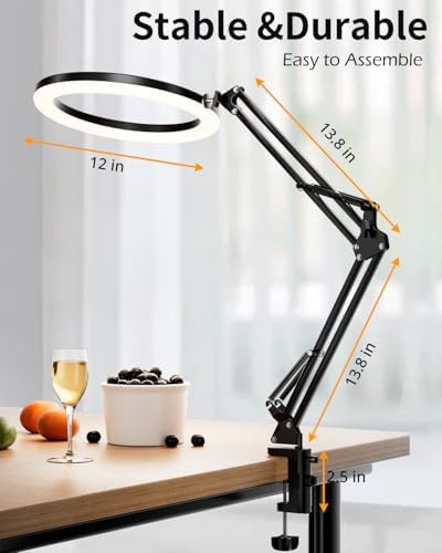 Twelve inch ring light with overhead phone mount — photo 4