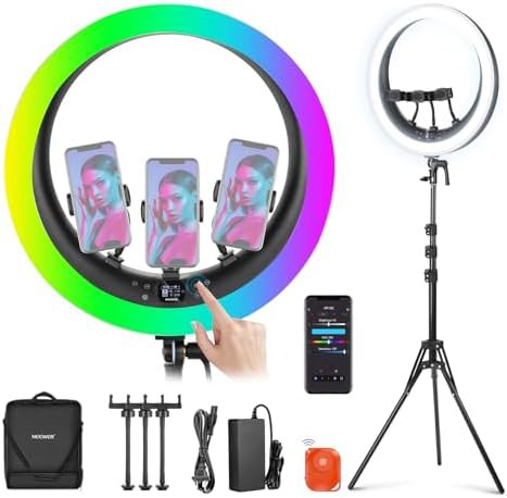 19 inch rgb ring light with app control