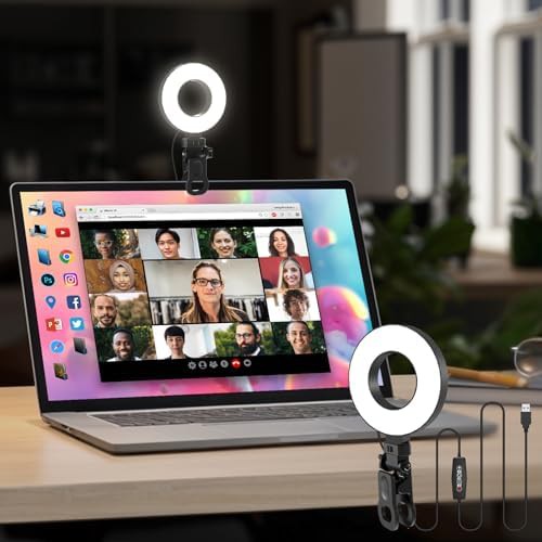 Small clip on video conference light