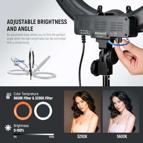 Neewer 18 inch ring light with tripod stand — photo 3