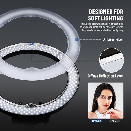 Neewer 18 inch ring light with tripod stand — photo 4