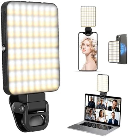 Magnetic clip video conference light