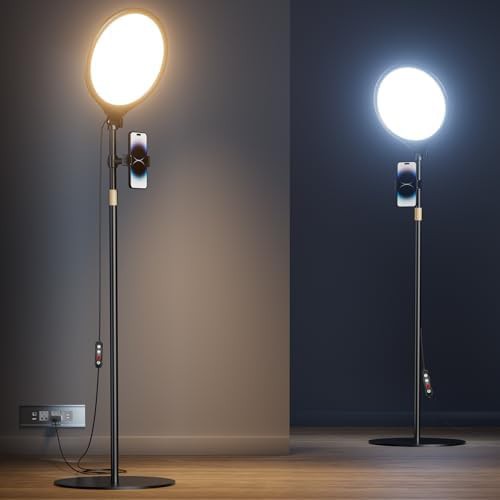 Ten inch ring light with iPhone stand