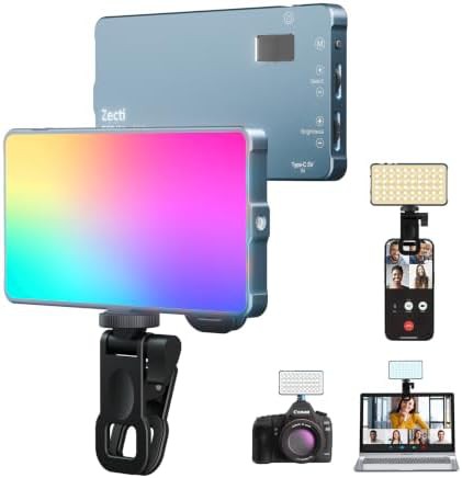 Selfie camera phone light with metal hotshoe