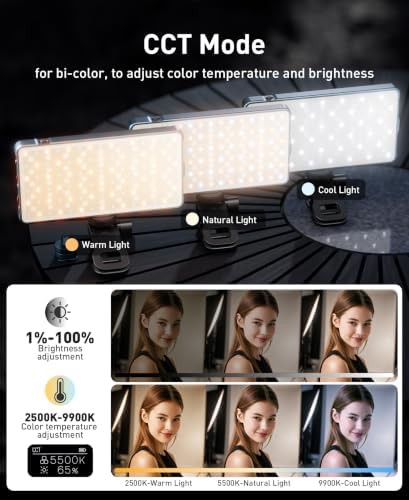 Selfie camera phone light with metal hotshoe — photo 3