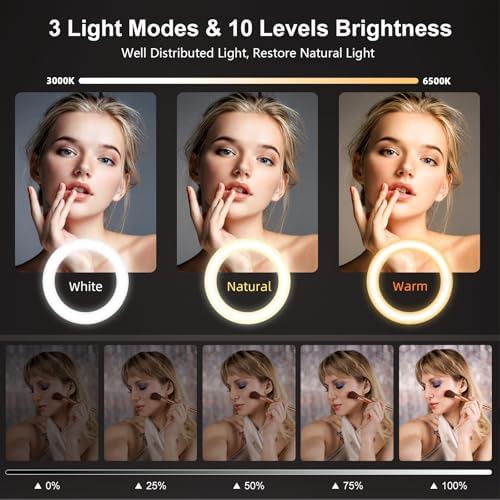 Ten inch desk ring light with stand — photo 4