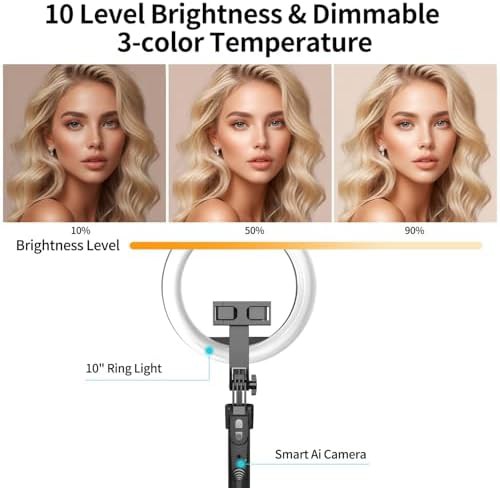 Auto face tracking tripod with light — photo 3