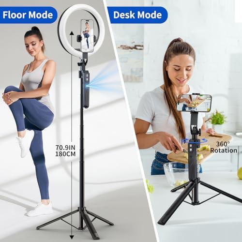 Auto face tracking tripod with light — photo 4
