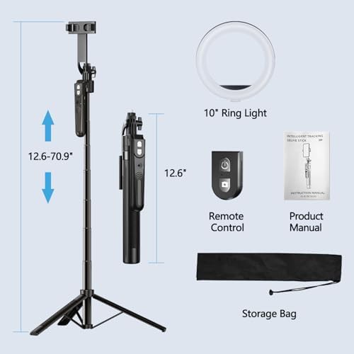 Auto face tracking tripod with light — photo 5