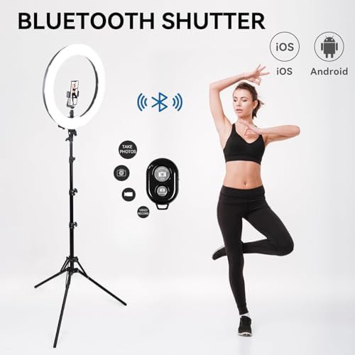 Studio ring light with foldable stand — photo 3